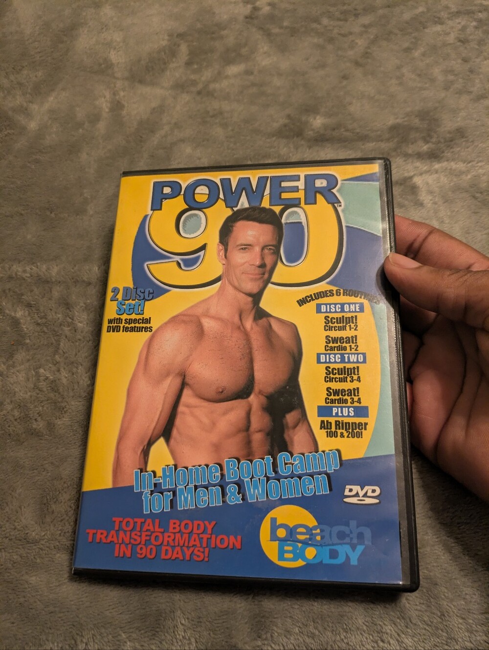 Power 90 Beachbody 2-Disc DVD Workout Set by Tony Horton Complete Home Fitness